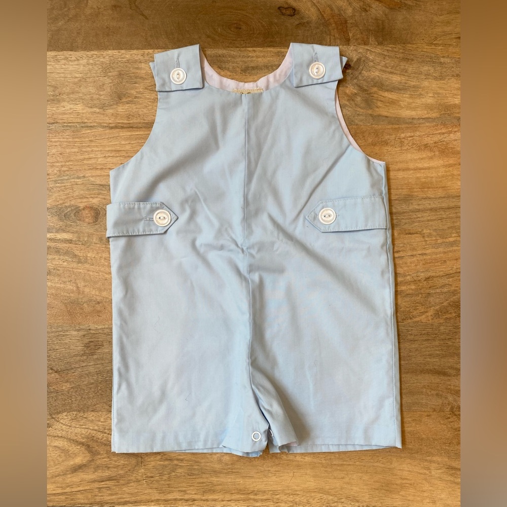The Beaufort Bonnet Company Light Blue Boys Romper